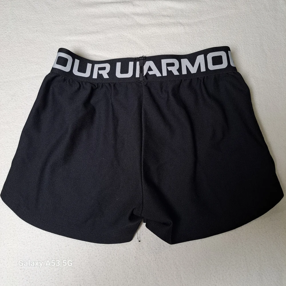 Under Armour Black Girls' Logo Elastic Waistband Athletic Shorts
